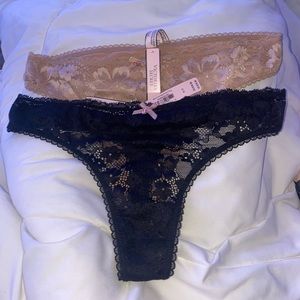 NWT. Brand new with tags. Set of 2 Victoria secret thongs size S